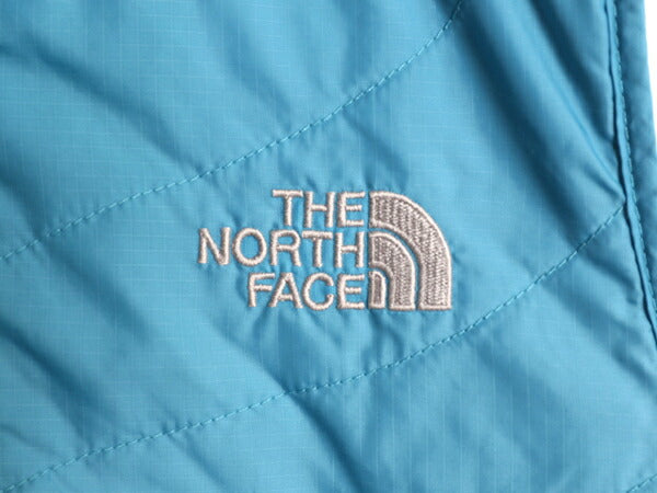 ノースフェイス 中綿 ナイロン ベスト レディース S 古着 The North Face アウトドア 重ね着 前開き ハイネック フルジップ パッカブル 青