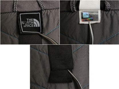 ノースフェイス 中綿 ナイロン ベスト レディース S 古着 The North Face アウトドア 重ね着 前開き ハイネック フルジップ パッカブル 青