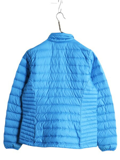 15年製 パタゴニア ダウン セーター レディース M Patagonia ナイロン ジャケット アウター ブルゾン アウトドア パッカブル 800フィル 青