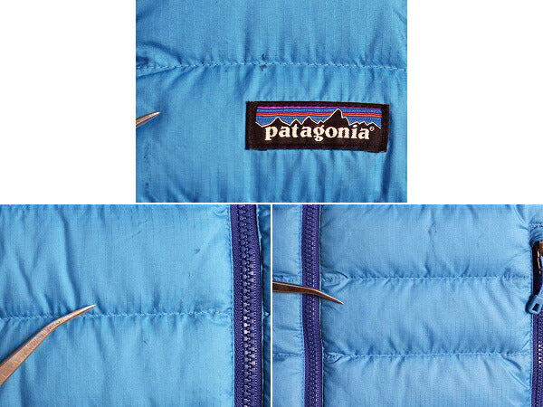 15年製 パタゴニア ダウン セーター レディース M Patagonia ナイロン ジャケット アウター ブルゾン アウトドア パッカブル 800フィル 青
