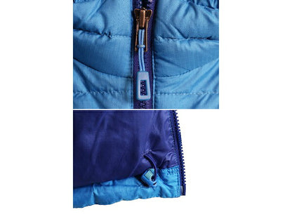 15年製 パタゴニア ダウン セーター レディース M Patagonia ナイロン ジャケット アウター ブルゾン アウトドア パッカブル 800フィル 青