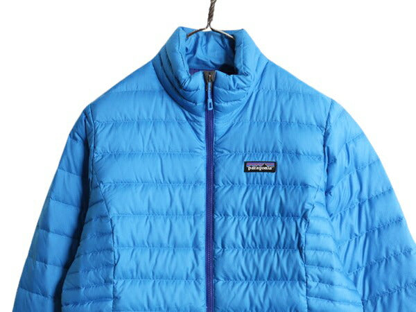 15年製 パタゴニア ダウン セーター レディース M Patagonia ナイロン ジャケット アウター ブルゾン アウトドア パッカブル 800フィル 青