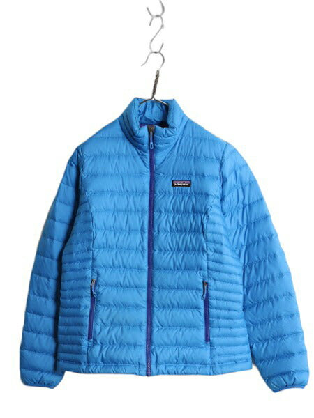 15年製 パタゴニア ダウン セーター レディース M Patagonia ナイロン ジャケット アウター ブルゾン アウトドア パッカブル 800フィル 青