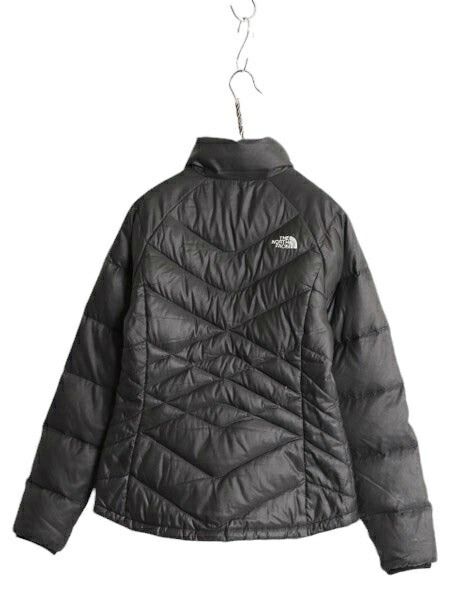 US企画 ノースフェイス ナイロン ダウン ジャケット レディース S 古着 The North Face ジャンパー 550 フィル ハイネック キルティング 黒