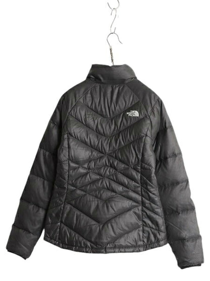 US企画 ノースフェイス ナイロン ダウン ジャケット レディース S 古着 The North Face ジャンパー 550 フィル ハイネック キルティング 黒