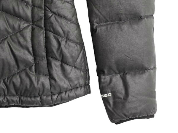 US企画 ノースフェイス ナイロン ダウン ジャケット レディース S 古着 The North Face ジャンパー 550 フィル ハイネック キルティング 黒