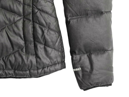 US企画 ノースフェイス ナイロン ダウン ジャケット レディース S 古着 The North Face ジャンパー 550 フィル ハイネック キルティング 黒