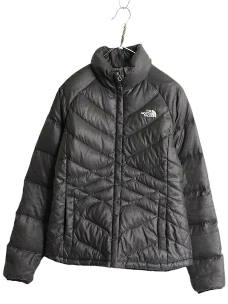 US企画 ノースフェイス ナイロン ダウン ジャケット レディース S 古着 The North Face ジャンパー 550 フィル ハイネック キルティング 黒