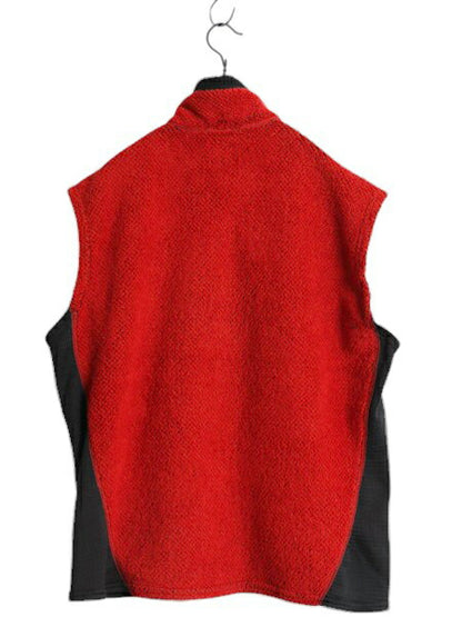 00s 04年製 パタゴニア R2 フリース ベスト メンズ XL オールド PATAGONIA アウトドア フルジップ 重ね着 ハイネック ボア パイル ツートン