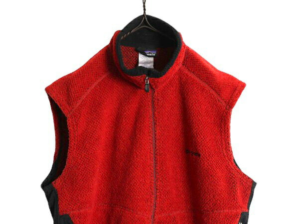 00s 04年製 パタゴニア R2 フリース ベスト メンズ XL オールド PATAGONIA アウトドア フルジップ 重ね着 ハイネック ボア パイル ツートン