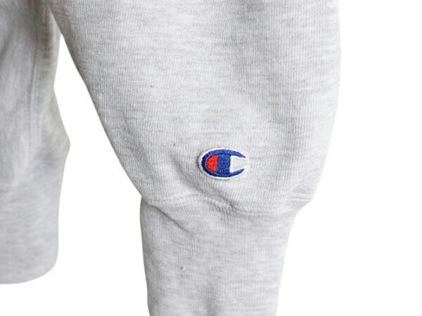 90s USA製 チャンピオン リバースウィーブ カレッジ 刺繍 スウェット フード パーカー メンズ XL オールド Champion 裏起毛 霜降り グレー