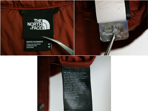 US企画 ノースフェイス ナイロン ダウン ジャケット メンズ M / The North Face アウトドア ジャンパー ハイネック フルジップ 550フィル