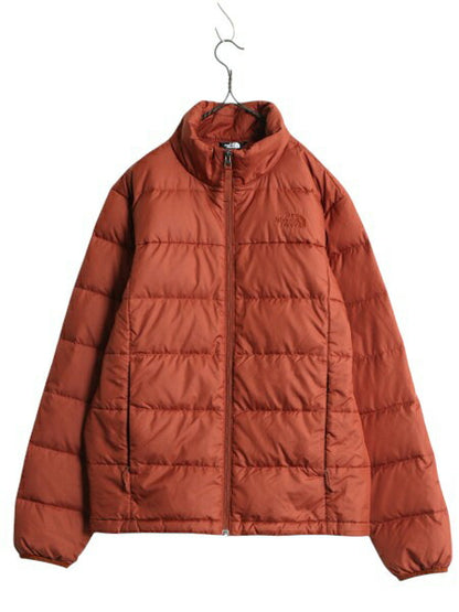 US企画 ノースフェイス ナイロン ダウン ジャケット メンズ M / The North Face アウトドア ジャンパー ハイネック フルジップ 550フィル