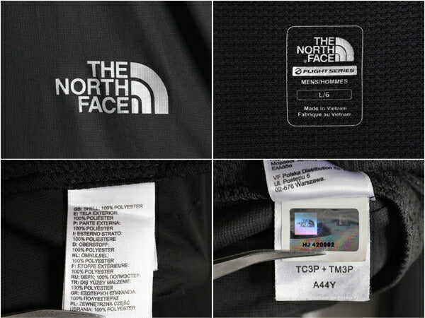 ノースフェイス フルジップ ナイロン ジャケット メンズ L / 古着 The North face FLIGHT SERIES アウトドア ブルゾン トレイル ブラック