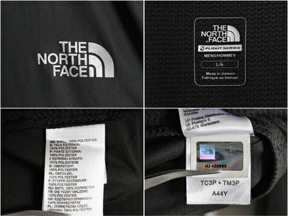ノースフェイス フルジップ ナイロン ジャケット メンズ L / 古着 The North face FLIGHT SERIES アウトドア ブルゾン トレイル ブラック