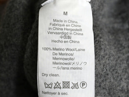 J CREW ショールカラー ニット カーディガン ジャケット メンズ M 古着 高級 100% メリノ ウール セーター WALLACE&BARNES 無地 灰 前開き