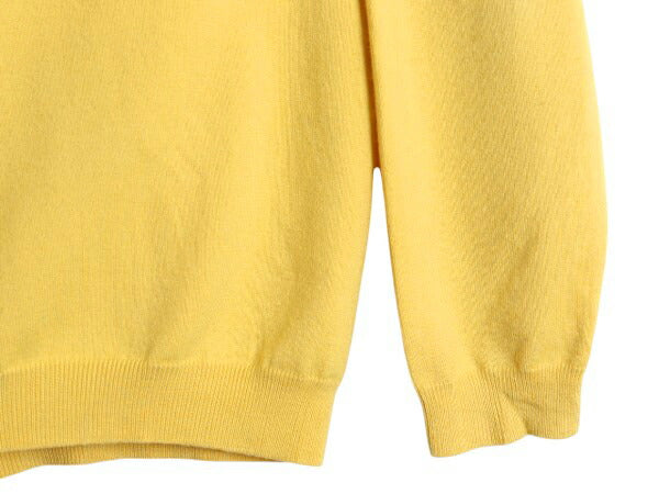 ブルックスブラザーズ Vネック ニット セーター メンズ XL / Brooks Brothers 346 メリノ ウール ストレッチ 無地 大きいサイズ イエロー