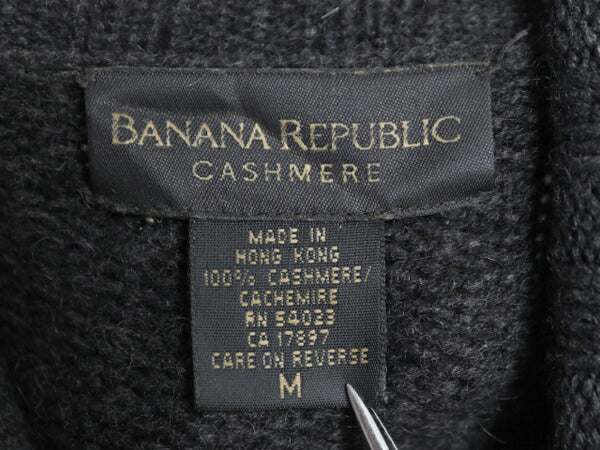 00s 高級 100% カシミヤ バナナリパブリック タートルネック ニット セーター メンズ M / 古着 オールド BANANA REPUBLIC 無地 ハイネック