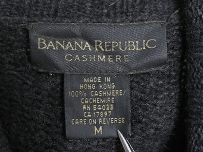 00s 高級 100% カシミヤ バナナリパブリック タートルネック ニット セーター メンズ M / 古着 オールド BANANA REPUBLIC 無地 ハイネック