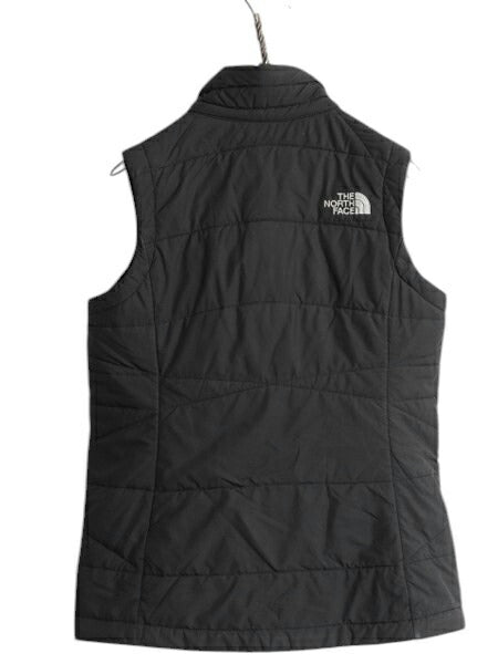 ノースフェイス 中綿 ナイロン ベスト レディース S / The North Face アウトドア 重ね着 前開き キルティング ハイネック フルジップ 黒