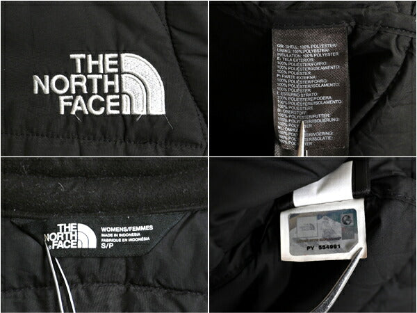 ノースフェイス 中綿 ナイロン ベスト レディース S / The North Face アウトドア 重ね着 前開き キルティング ハイネック フルジップ 黒