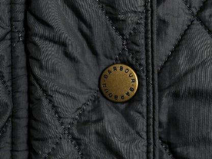 バブアー フライウェイト キャバルリー ジャケット レディース S 程 BARBOUR 中綿 キルティング ブルゾン ハイネック 3ワラント ブラック