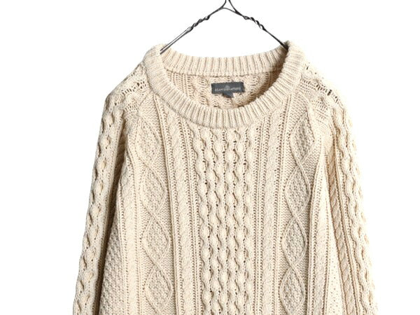 エルエルビーン シグネチャー フィッシャーマン コットン ニット セーター メンズ L / LLBEAN Signature 復刻モデル ケーブル ナチュラル