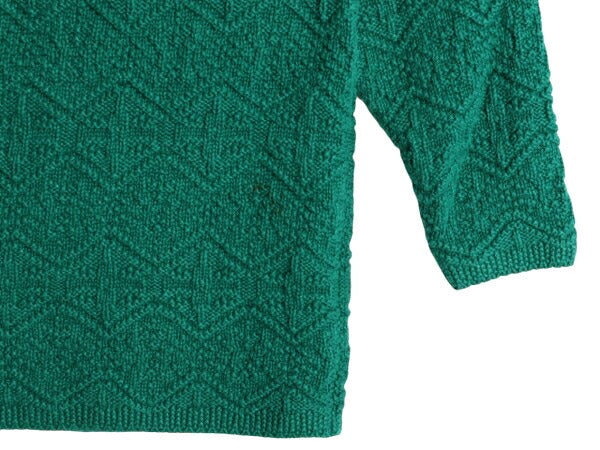 90s OLD GAP 3D 立体編み ニット セーター メンズ レディース M オールド ギャップ 紺タグ Vネック コットン ラミー ヘビーウェイト 無地