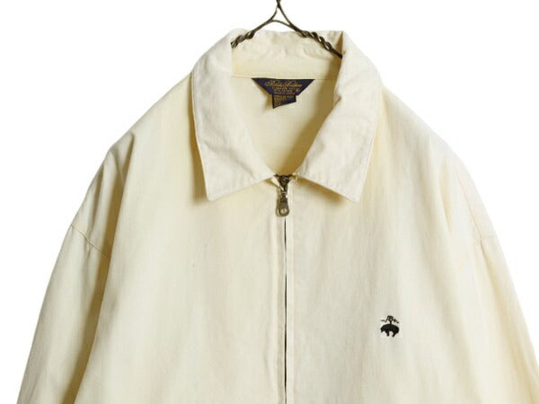 90s ブルックスブラザーズ コットン スイングトップ ジャケット メンズ XL / オールド Brooks Brothers フルジップ 大きいサイズ ブルゾン
