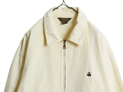 90s ブルックスブラザーズ コットン スイングトップ ジャケット メンズ XL / オールド Brooks Brothers フルジップ 大きいサイズ ブルゾン