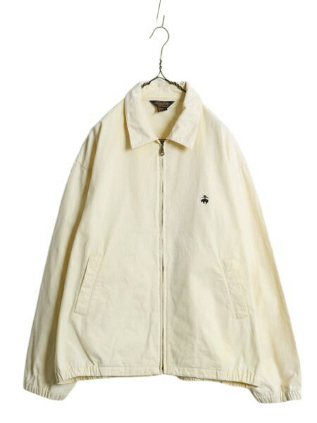 90s ブルックスブラザーズ コットン スイングトップ ジャケット メンズ XL / オールド Brooks Brothers フルジップ 大きいサイズ ブルゾン