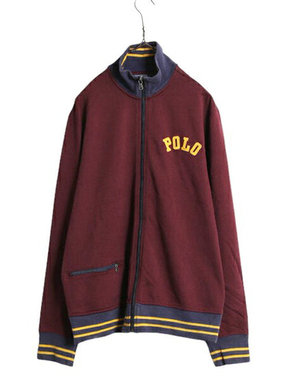 00s ポロ ラルフローレン トラック ジャケット メンズ M / 古着 00年代 オールド フルジップ ジャージ ジャンパー ハイネック ワンポイント