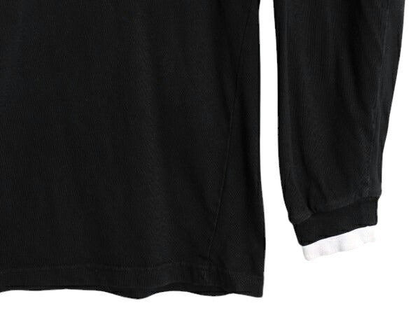 90s OLD GAP モックネック 長袖 Tシャツ メンズ M / 古着 90年代 オールド ギャップ ロンT ハイネック 無地 旧タグ リンガー タイプ 黒 白