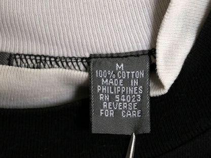 90s OLD GAP モックネック 長袖 Tシャツ メンズ M / 古着 90年代 オールド ギャップ ロンT ハイネック 無地 旧タグ リンガー タイプ 黒 白