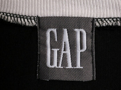90s OLD GAP モックネック 長袖 Tシャツ メンズ M / 古着 90年代 オールド ギャップ ロンT ハイネック 無地 旧タグ リンガー タイプ 黒 白