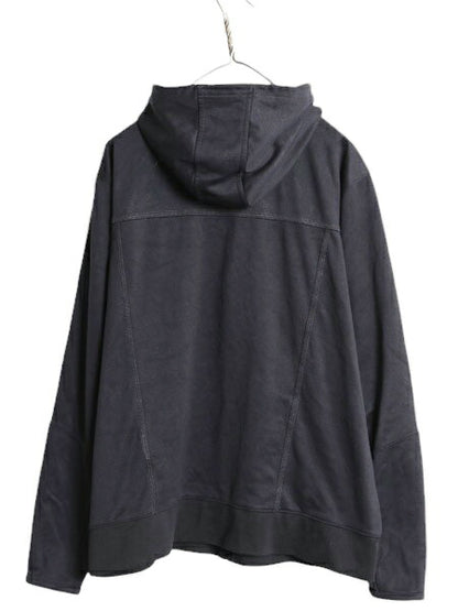 ノースフェイス フルジップ 裏 フリース フード パーカー メンズ XL The North Face ジャージ 素材 ストレッチ ジャケット 大きいサイズ 黒
