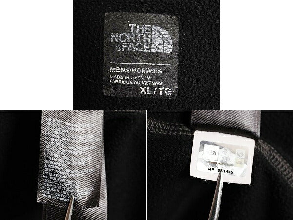 ノースフェイス フルジップ 裏 フリース フード パーカー メンズ XL The North Face ジャージ 素材 ストレッチ ジャケット 大きいサイズ 黒
