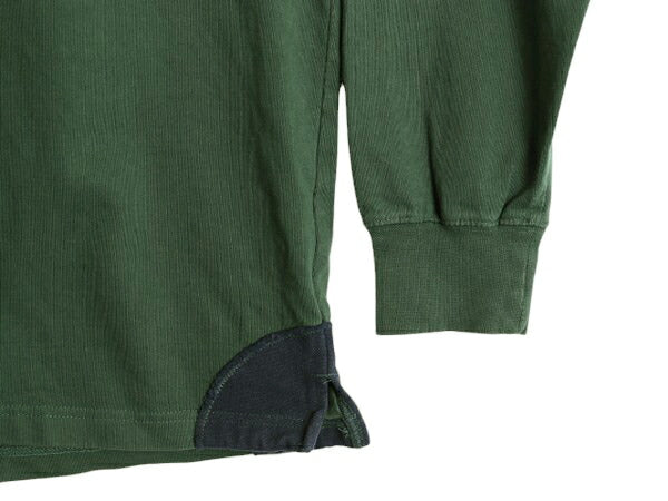 00s オービス ショールカラー ボーダー 長袖 ラガーシャツ メンズ M オールド ORVIS アウトドア ラグビーシャツ  ヘビーウェイト ツートン