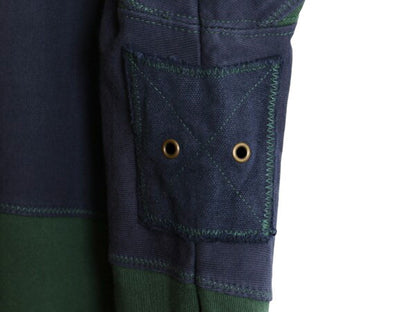 00s オービス ショールカラー ボーダー 長袖 ラガーシャツ メンズ M オールド ORVIS アウトドア ラグビーシャツ  ヘビーウェイト ツートン