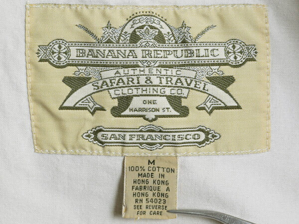 バナナリパブリック サファリ ベスト メンズ M BANANA REPUBLIC Safari&Travel 収納 フード ハンティング フィッシング 重ね着 アウトドア