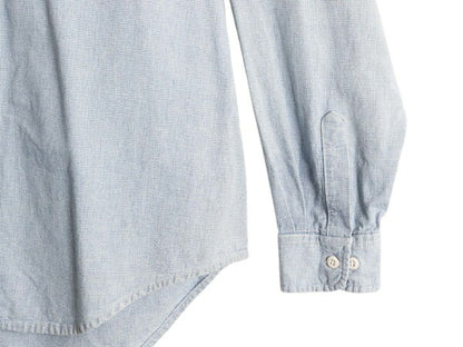 90s OLD GAP 長袖 シャツ メンズ L 古着 90年代 オールド ギャップ ヘビーウェイト コットン 長袖シャツ ポケット付き 紺タグ ピンチェック