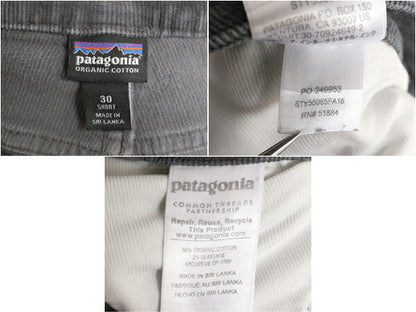 16年製 パタゴニア 細畝 コーデュロイ パンツ レディース 30 / 古着 PATAGONIA アウトドア ストレート ストレッチ オーガニック コットン