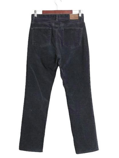 ラルフローレン 太畝 コーデュロイ パンツ 6 レディース S 古着 LAUREN JEANS Co スリム ストレート ノータック ストレッチ スラックス 紺