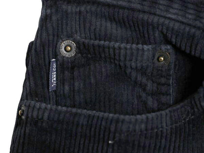 ラルフローレン 太畝 コーデュロイ パンツ 6 レディース S 古着 LAUREN JEANS Co スリム ストレート ノータック ストレッチ スラックス 紺