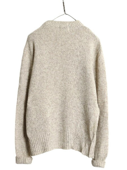 70s ウールリッチ ニット セーター メンズ レディース 小さめ L / 70年代 ヴィンテージ ウール Woolrich 白タグ クルーネック 無地 旧タグ