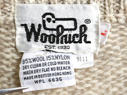 70s ウールリッチ ニット セーター メンズ レディース 小さめ L / 70年代 ヴィンテージ ウール Woolrich 白タグ クルーネック 無地 旧タグ
