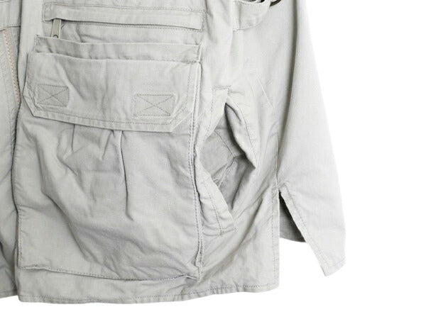 90s エディーバウアー サファリ ベスト メンズ L / オールド EDDIE BAUER アウトドア ハンティング フィッシング 前開き 多ポケット 重ね着
