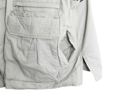 90s エディーバウアー サファリ ベスト メンズ L / オールド EDDIE BAUER アウトドア ハンティング フィッシング 前開き 多ポケット 重ね着