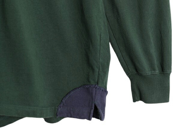 00s オービス ショールカラー ボーダー 長袖 ラガーシャツ メンズ L / オールド ORVIS アウトドア ラグビーシャツ ヘビーウェイト ツートン