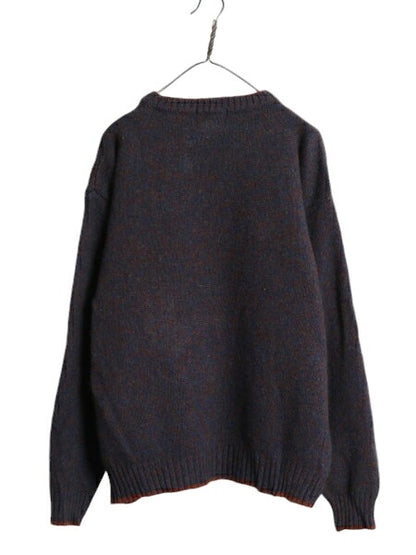 90s ウールリッチ ニット セーター メンズ XL / オールド Woolrich 無地 ウール ミドルゲージ モックネック ハンドフレーム 大きいサイズ